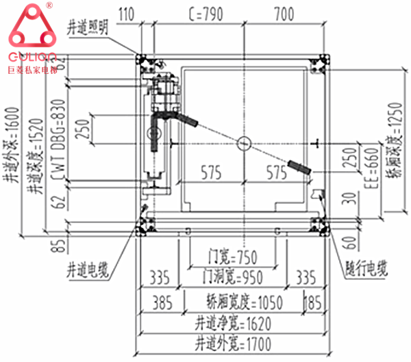 別墅電梯井道尺寸